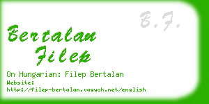 bertalan filep business card